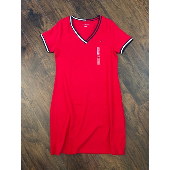 tommy hilfiger shirt dress logo